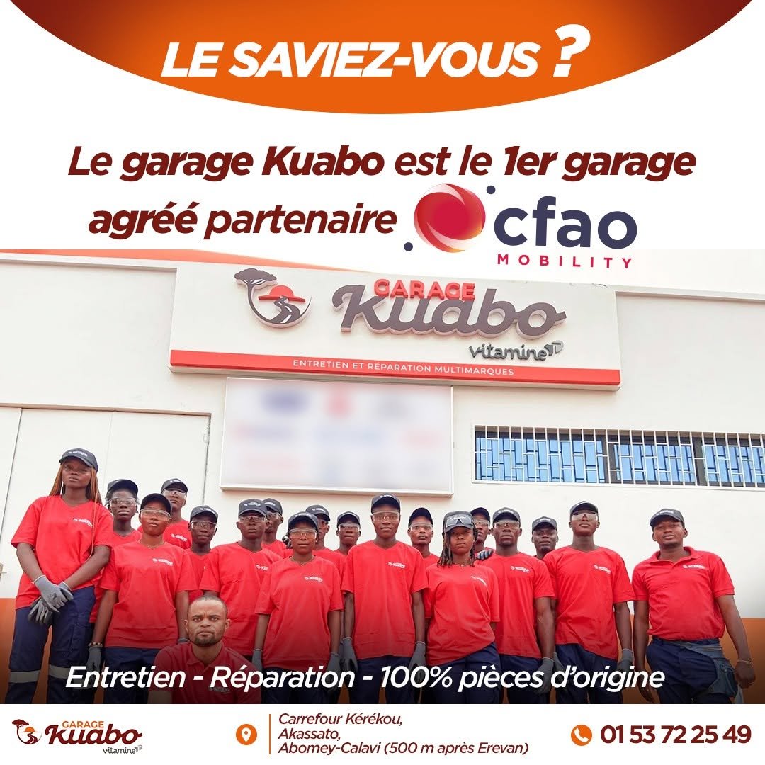 Le Garage Kuabo partenaire de CFAO Mobility Bénin